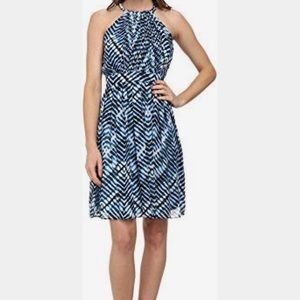 Calvin Klein Adratic Multi Pleated Halter Dress